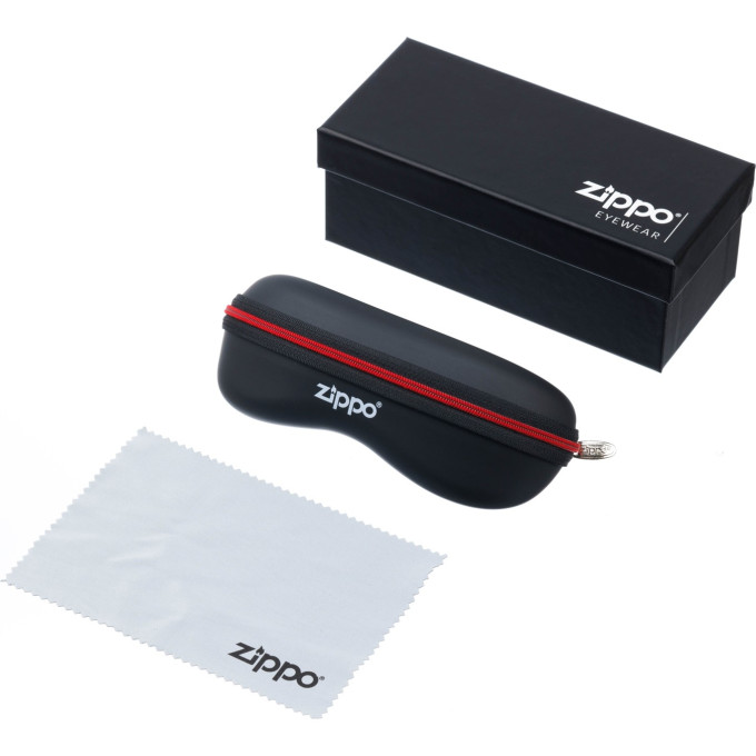 Подарочный набор для очков ZIPPO: картонная коробка, чехол и салфетка из микрофибры